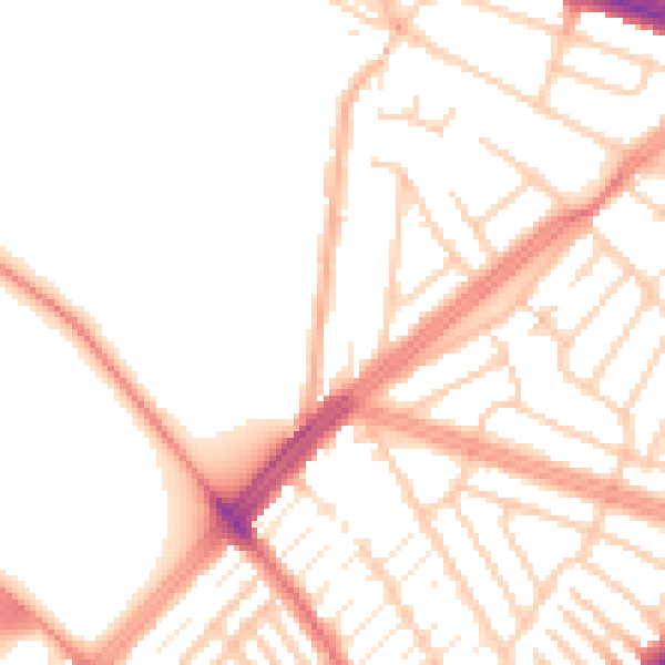 Daytime road noise heatmap for L4 7UX