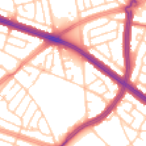 Daytime road noise heatmap for L4 8RU