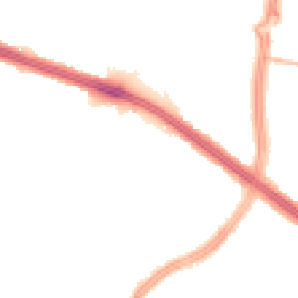 Night-time road noise heatmap for L4 8RY
