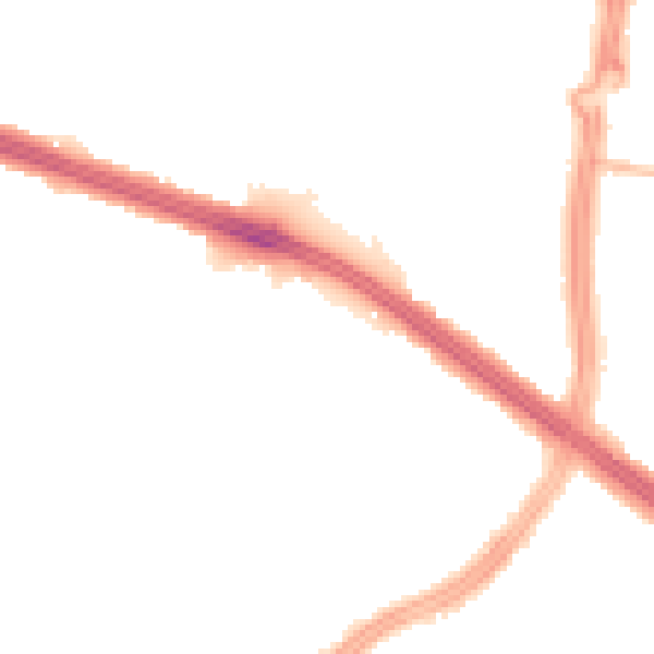 Night-time road noise heatmap for L4 8RZ