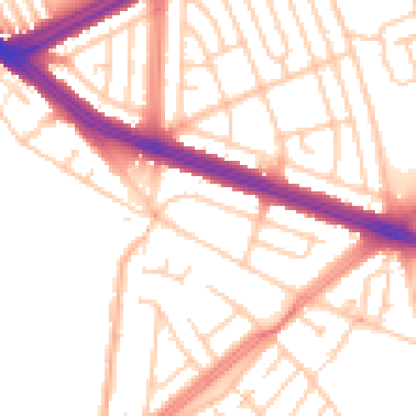 Daytime road noise heatmap for L4 8TE