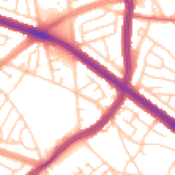 Daytime road noise heatmap for L4 8TL