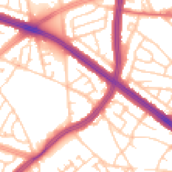 Daytime road noise heatmap for L4 8TP