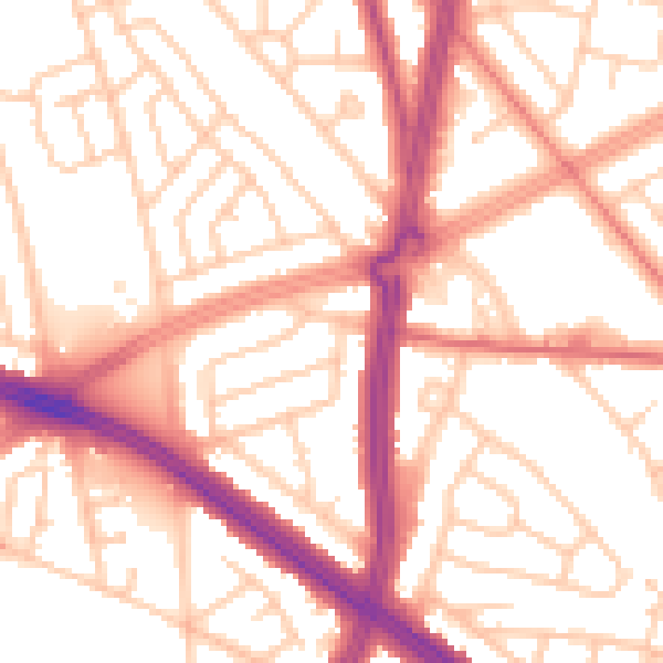 Daytime road noise heatmap for L4 8UH