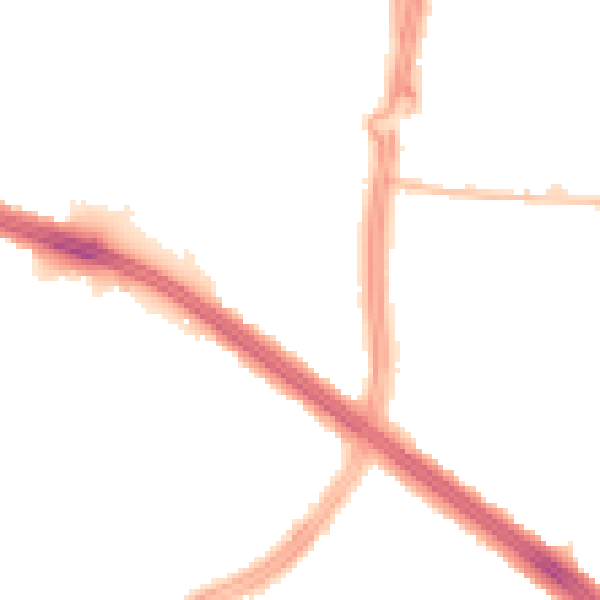 Night-time road noise heatmap for L4 8UJ