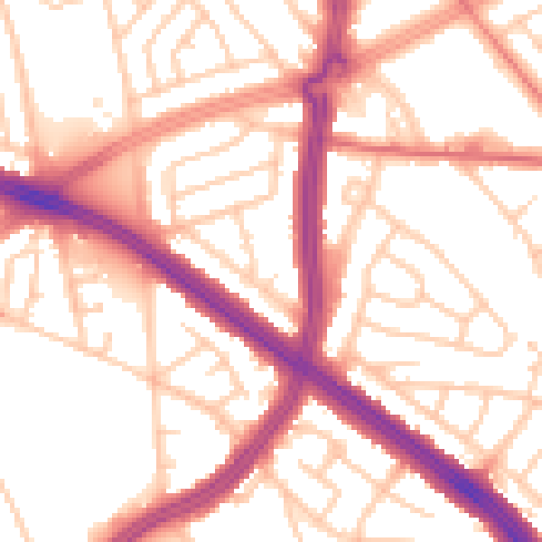 Daytime road noise heatmap for L4 8UL