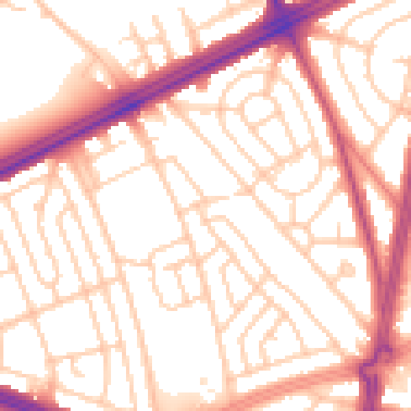 Daytime road noise heatmap for L4 9RH