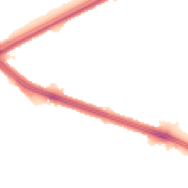 Night-time road noise heatmap for L4 9TP