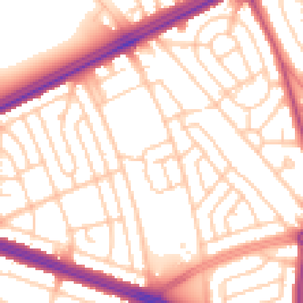 Daytime road noise heatmap for L4 9XS
