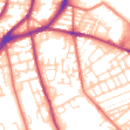 Daytime road noise heatmap for L5 0BD