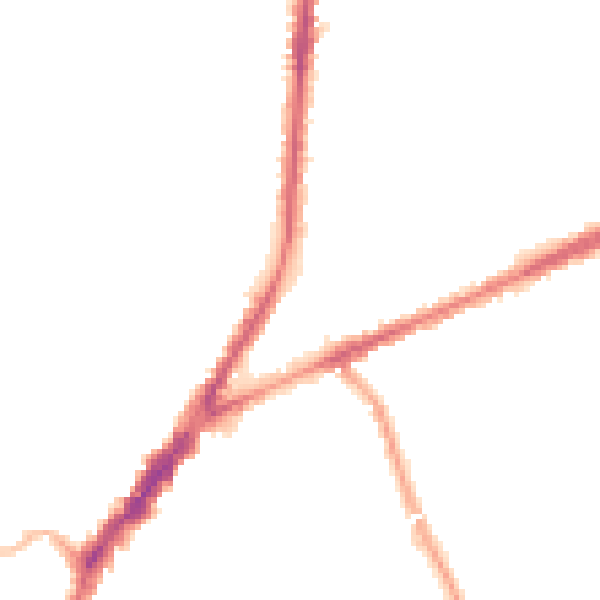Night-time road noise heatmap for L9 0EU