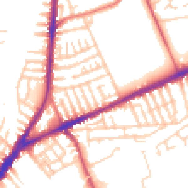 Daytime road noise heatmap for L9 0HL