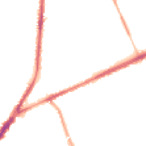 Night-time road noise heatmap for L9 0HL
