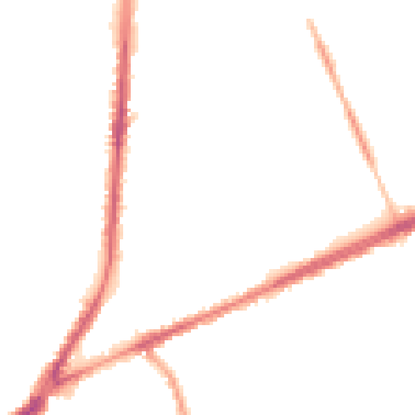 Night-time road noise heatmap for L9 0JL