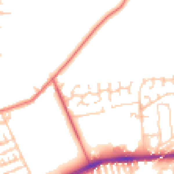 Daytime road noise heatmap for L9 0NT
