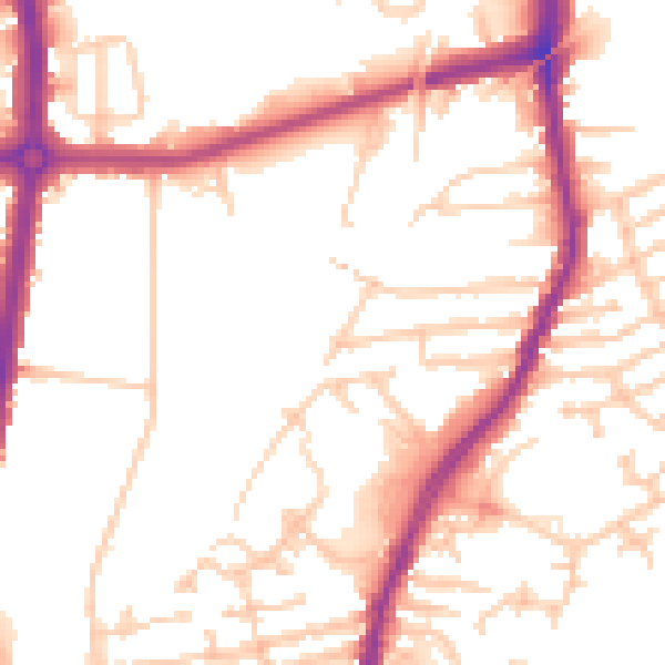 Daytime road noise heatmap for L9 1AS