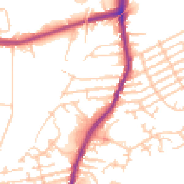 Daytime road noise heatmap for L9 1AX