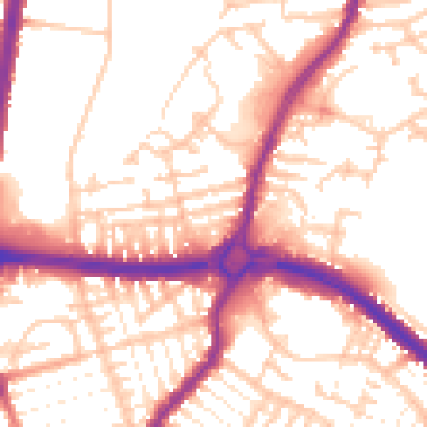 Daytime road noise heatmap for L9 1BH