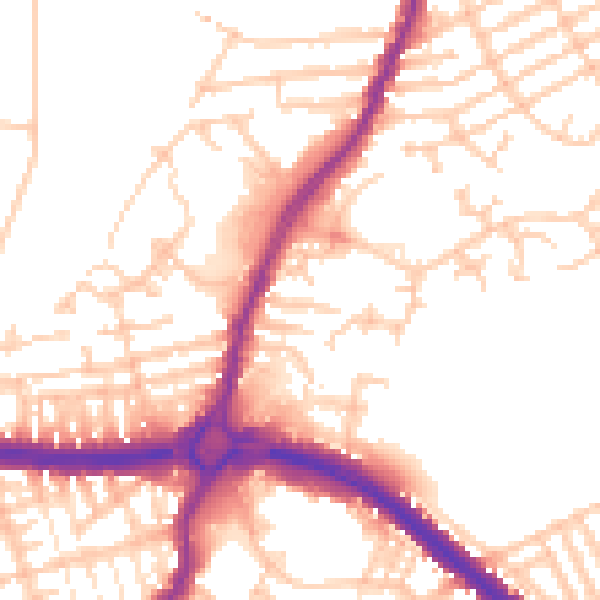 Daytime road noise heatmap for L9 1DX