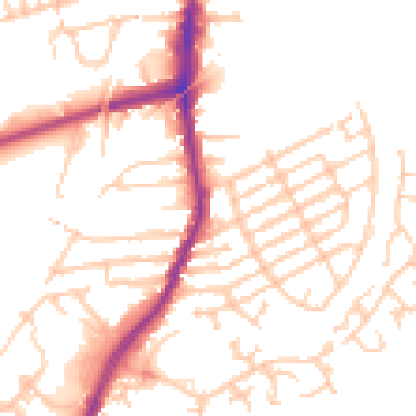 Daytime road noise heatmap for L9 1HB