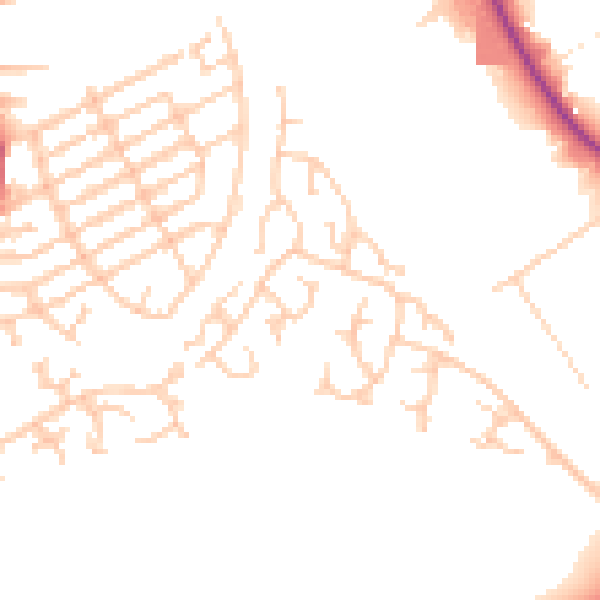 Daytime road noise heatmap for L9 1JQ