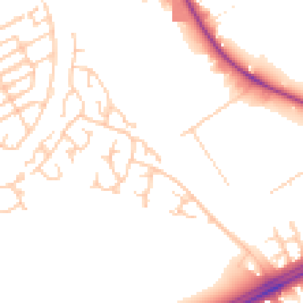 Daytime road noise heatmap for L9 1LB