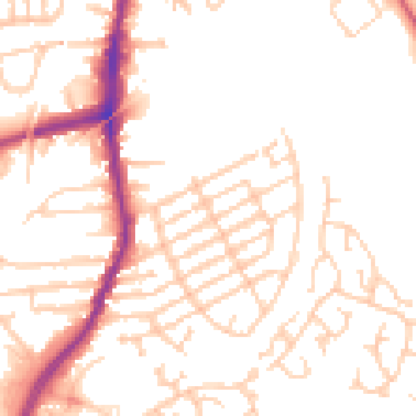 Daytime road noise heatmap for L9 2AB