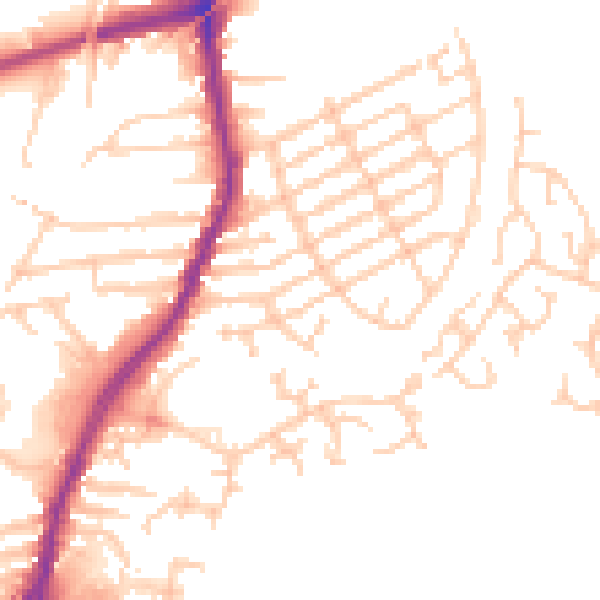 Daytime road noise heatmap for L9 2AU