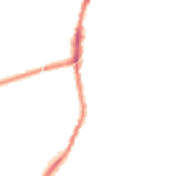 Night-time road noise heatmap for L9 2BE
