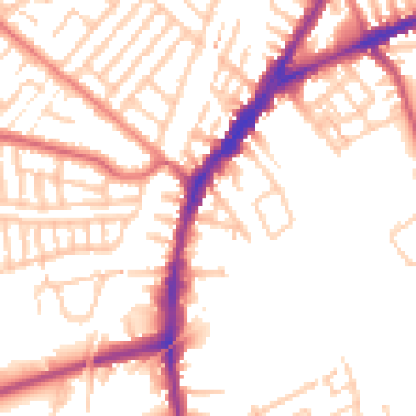 Daytime road noise heatmap for L9 2BT