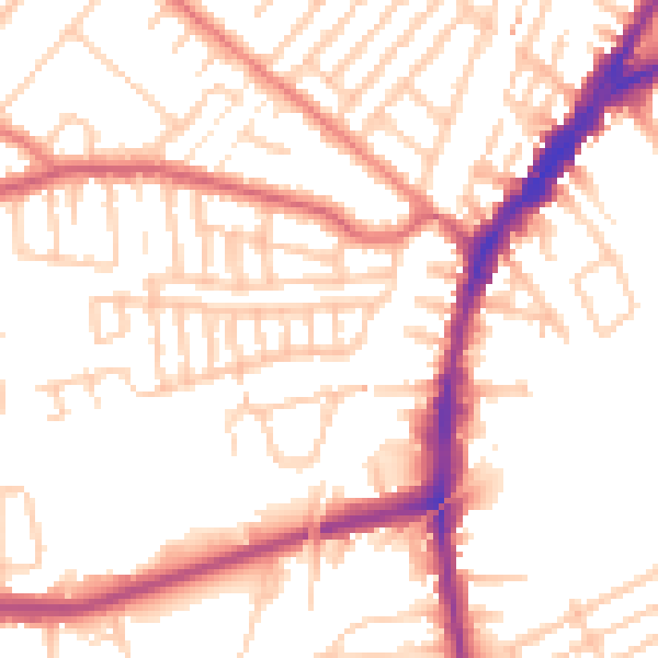 Daytime road noise heatmap for L9 3BL