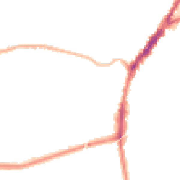 Night-time road noise heatmap for L9 3BL