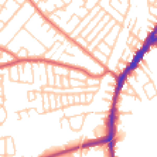 Daytime road noise heatmap for L9 3BR