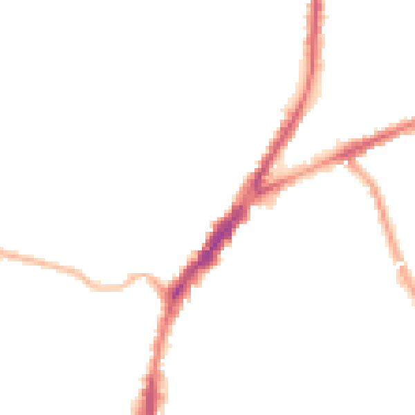 Night-time road noise heatmap for L9 4RS