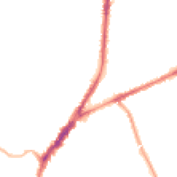 Night-time road noise heatmap for L9 4RW
