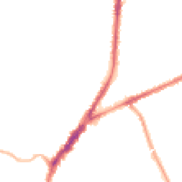 Night-time road noise heatmap for L9 4RY