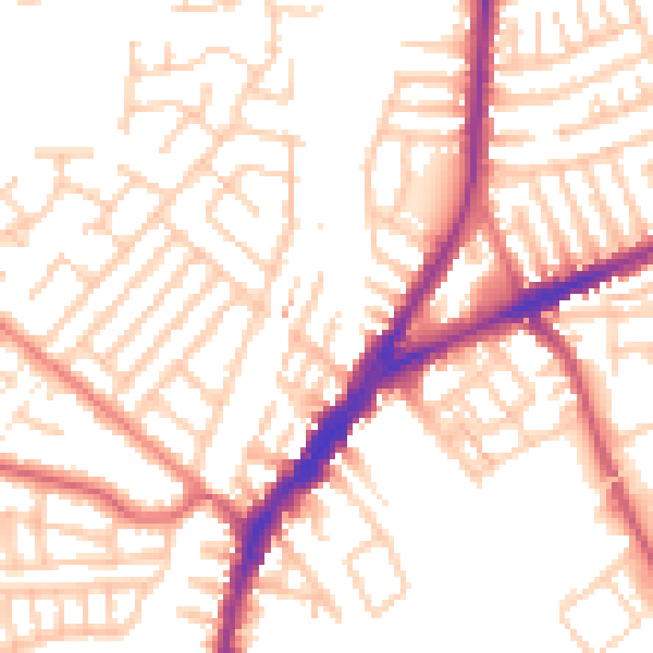 Daytime road noise heatmap for L9 4SL