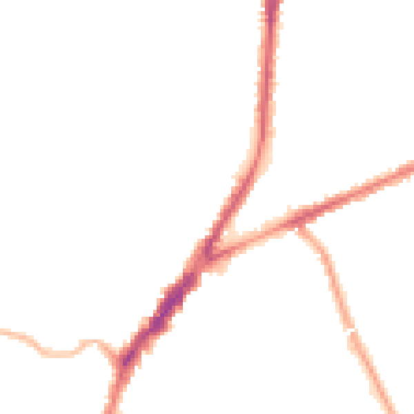 Night-time road noise heatmap for L9 4SW