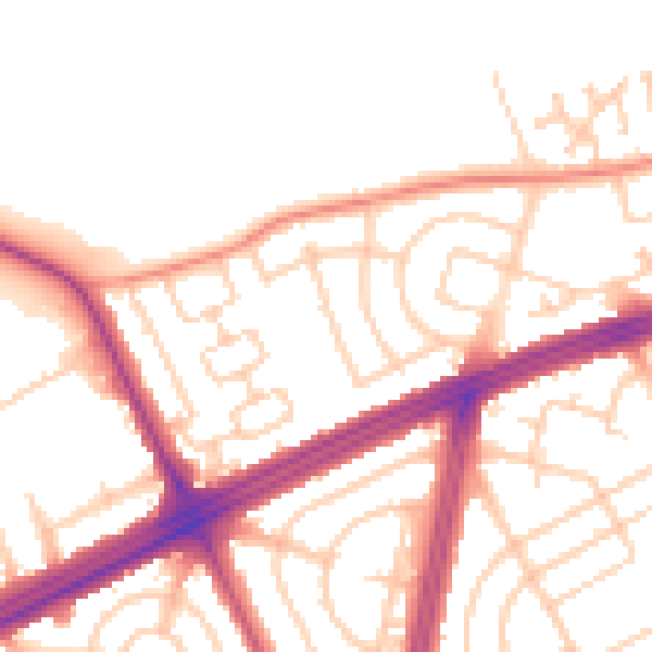 Daytime road noise heatmap for L9 6BD