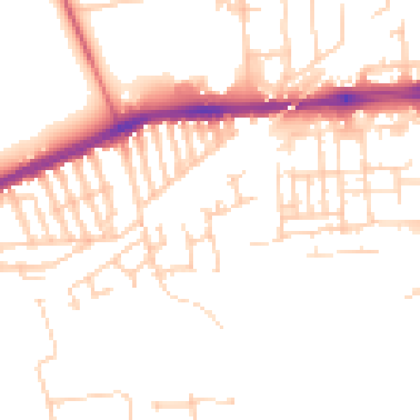 Daytime road noise heatmap for L9 7LF