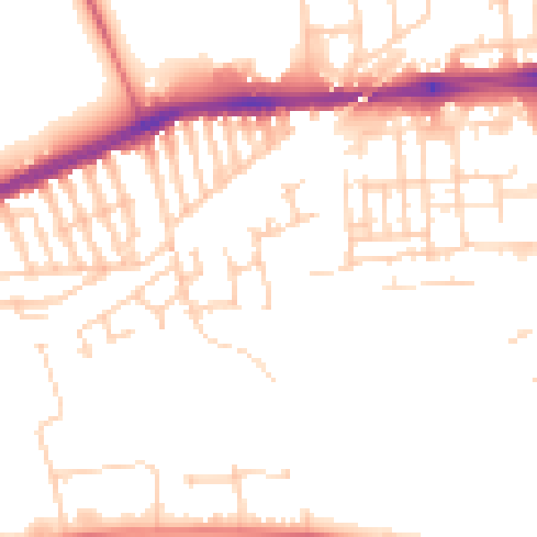 Daytime road noise heatmap for L9 7LG