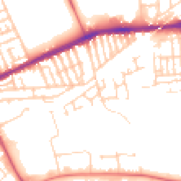 Daytime road noise heatmap for L9 7LX