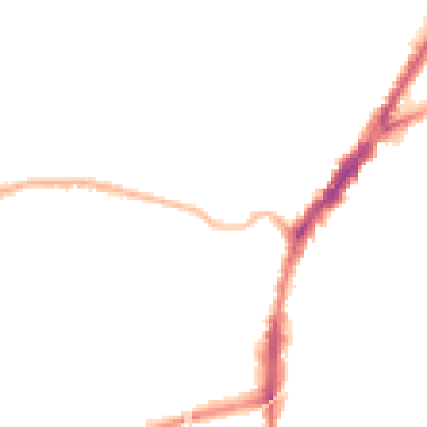 Night-time road noise heatmap for L9 8AJ