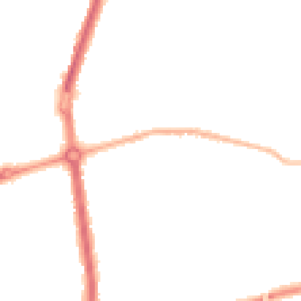 Night-time road noise heatmap for L9 8BB