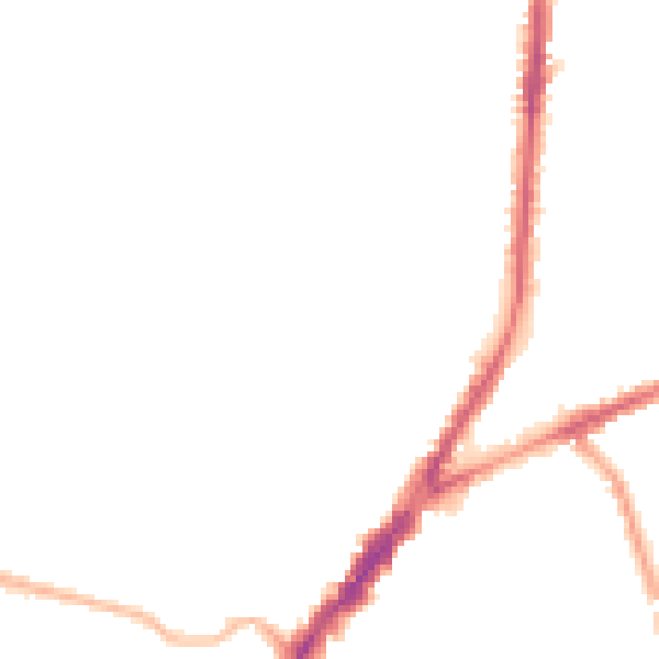 Night-time road noise heatmap for L9 8DG