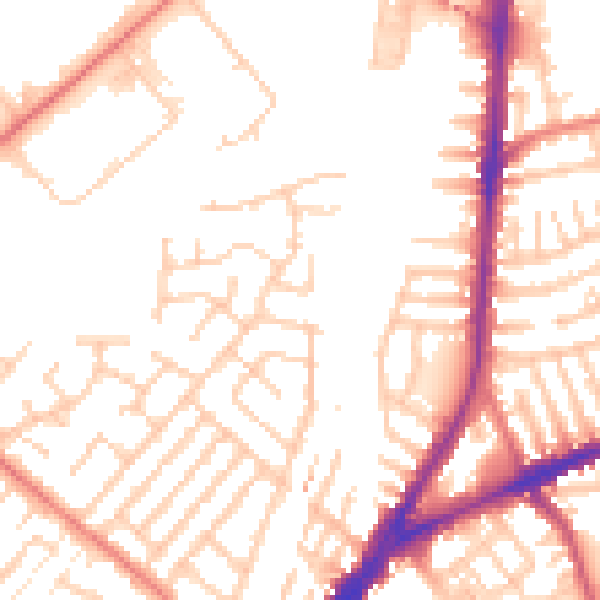 Daytime road noise heatmap for L9 8HR