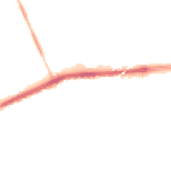 Night-time road noise heatmap for L9 9DT