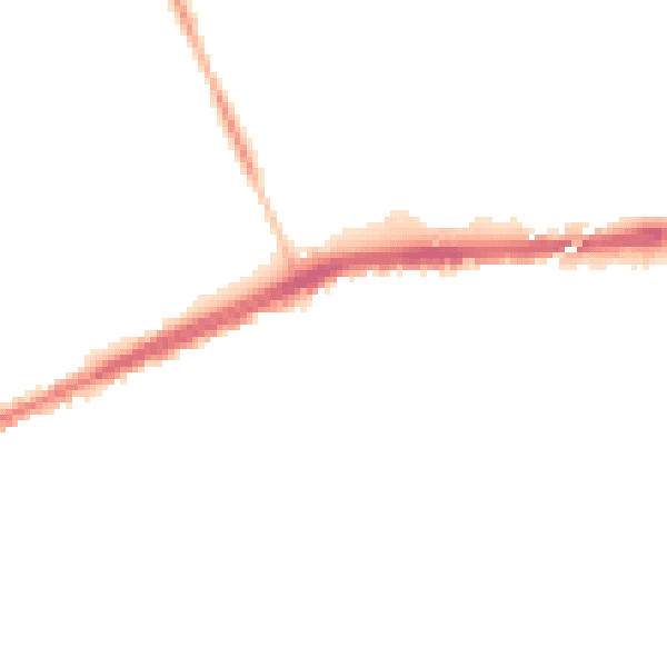 Night-time road noise heatmap for L9 9DW