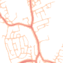 Daytime road noise heatmap for LA13 0AB