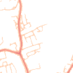 Daytime road noise heatmap for LA13 0AN